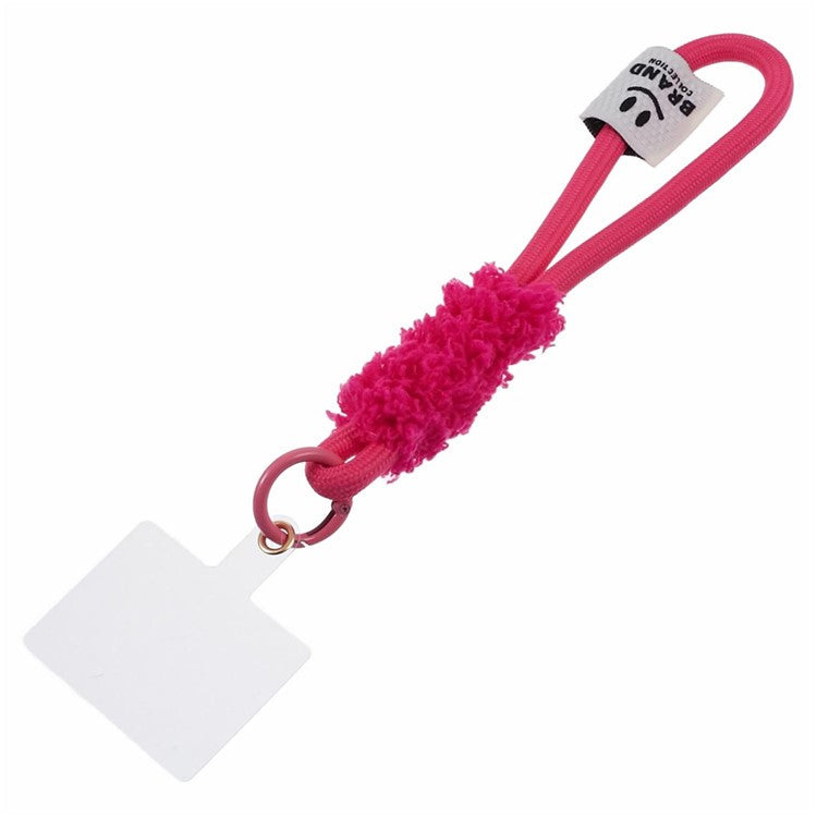 A3 Universal Plush Lanyard Hand Wrist Strap with for Car Keys Cameras Phone with Tether Tab - Red