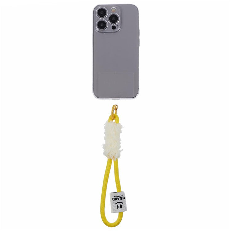 A3 Universal Plush Lanyard Hand Wrist Strap with for Car Keys Cameras Phone with Tether Tab - Yellow