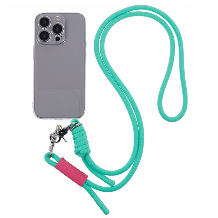 A1 Style Phone Lanyard 60cm Universal Crossbody Cell Phone Lanyards Shoulder Neck Strap with Patch - Sky Blue