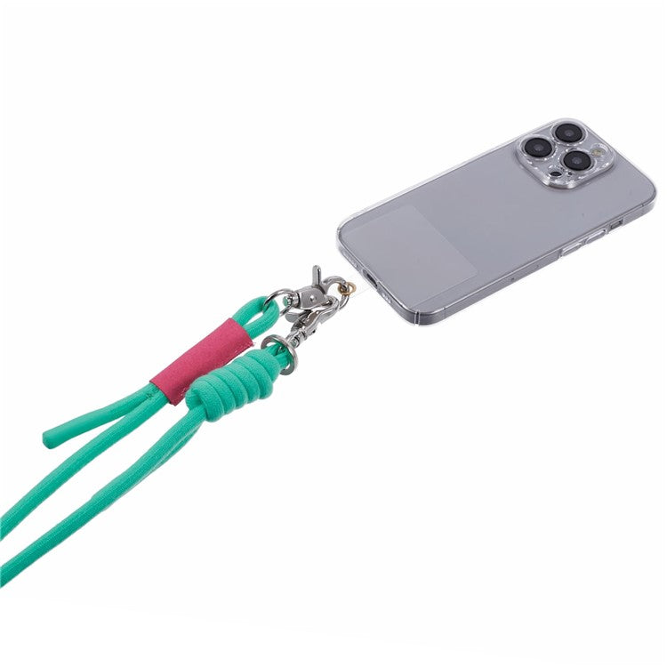 A1 Style Phone Lanyard 60cm Universal Crossbody Cell Phone Lanyards Shoulder Neck Strap with Patch - Sky Blue