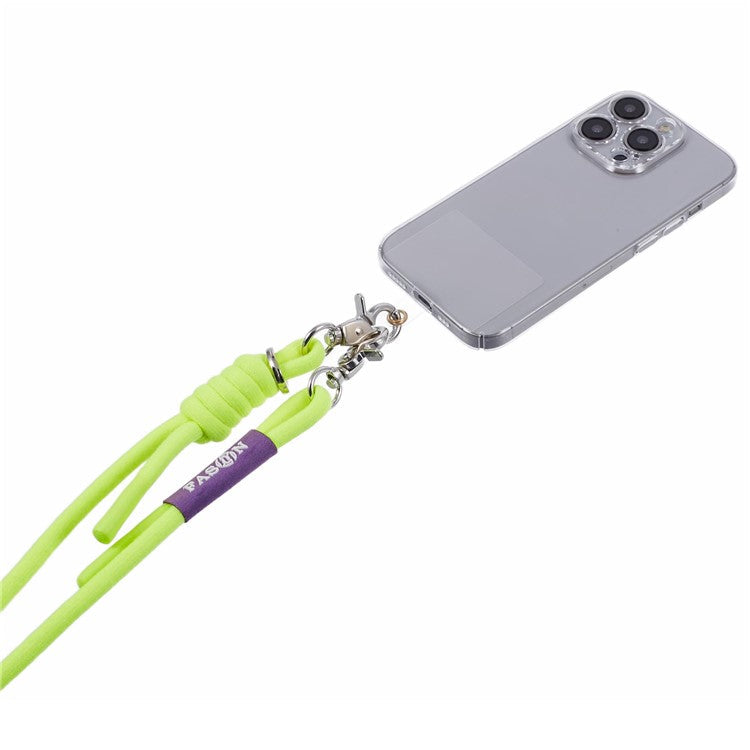 A1 Style Phone Lanyard 60cm Universal Crossbody Cell Phone Lanyards Shoulder Neck Strap with Patch - Fluorescent Green