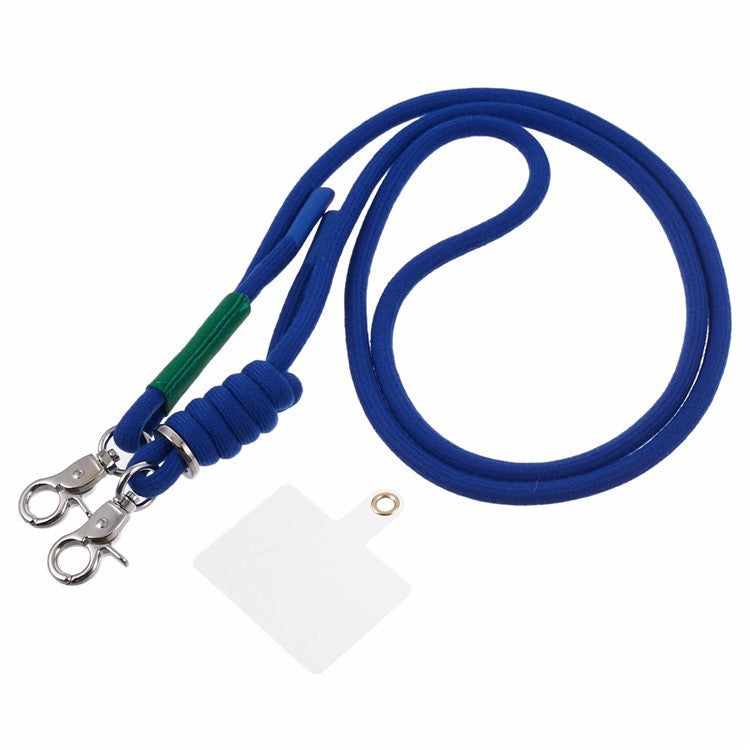 A1 Style Phone Lanyard 60cm Universal Crossbody Cell Phone Lanyards Shoulder Neck Strap with Patch - Blue
