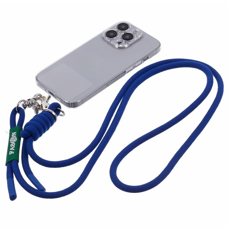 A1 Style Phone Lanyard 60cm Universal Crossbody Cell Phone Lanyards Shoulder Neck Strap with Patch - Blue