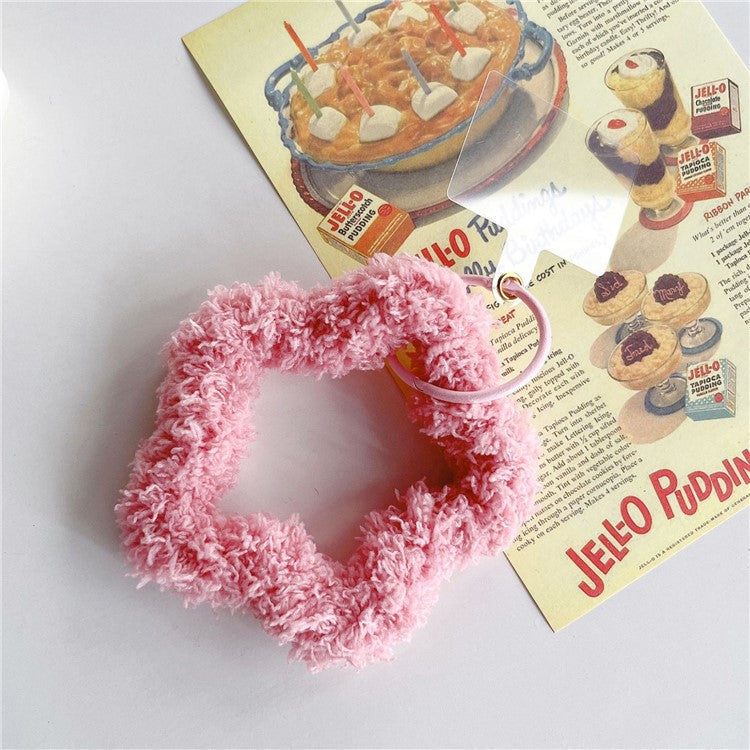 A9 Style Plush Phone Lanyard Star Hand Wrist Strap with Tether Tab - Sakura Pink