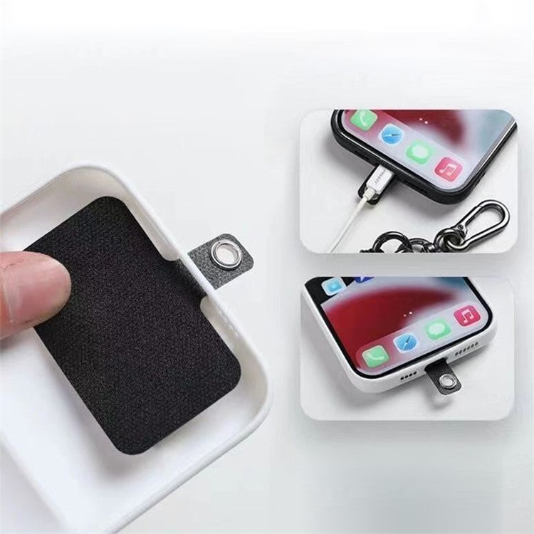 B Style 8mm Phone Lanyard Universal Crossbody Strap with Tether Tab - Grey
