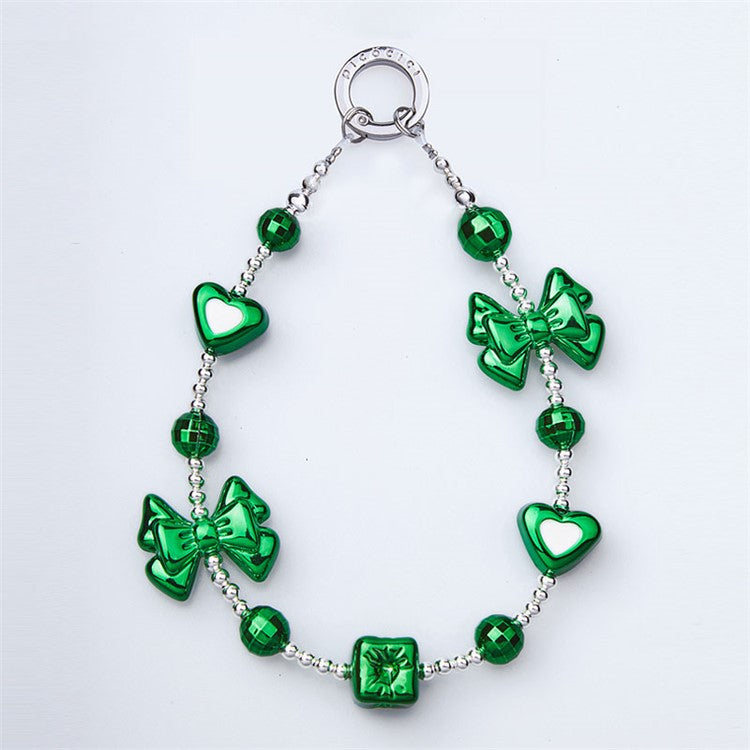 PICOCICI Bowknot Pearl Bead Phone Carrying Strap Wrist Band Lanyard - 1