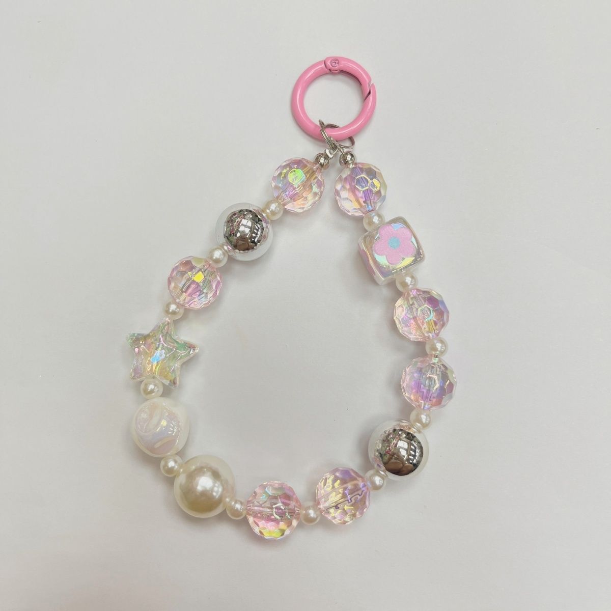 12cm Cell Phone Short Strap Star Beads Decor Sling Lanyard for Phone Case - Style A