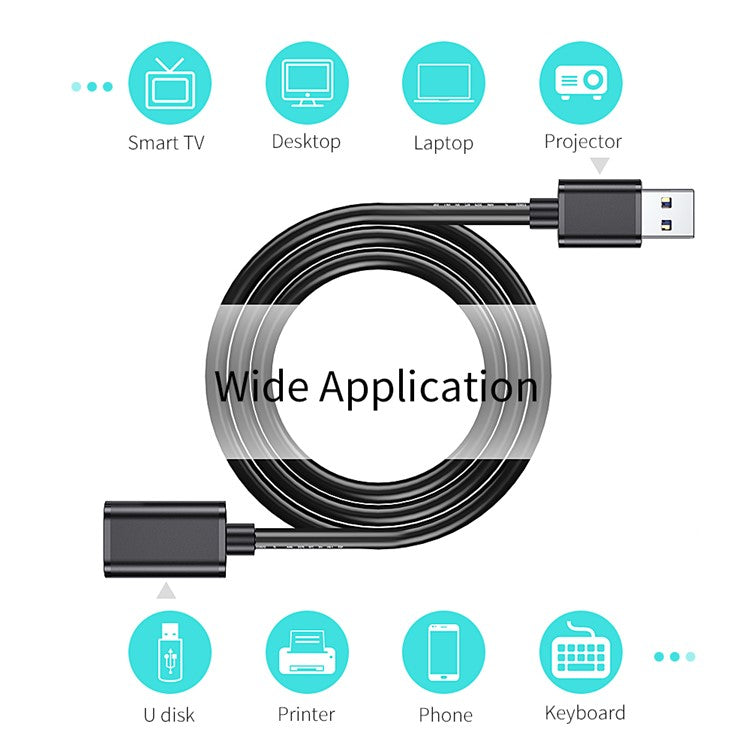 ESSAGER USB 3.0 Male to Female Extension Cable 2M