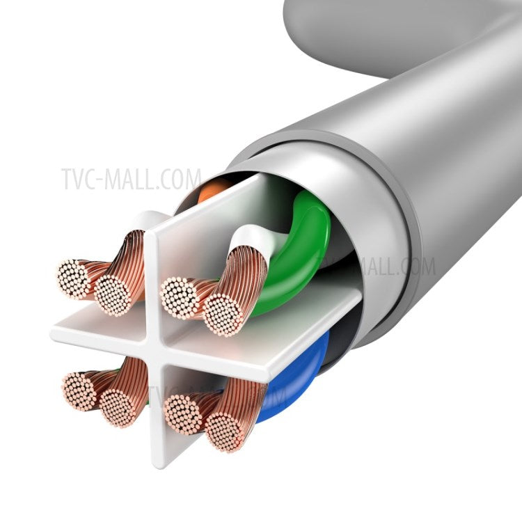BASEUS 10M Cat 6 RJ45 High Speed Round Gigabit Network Cable - Grey