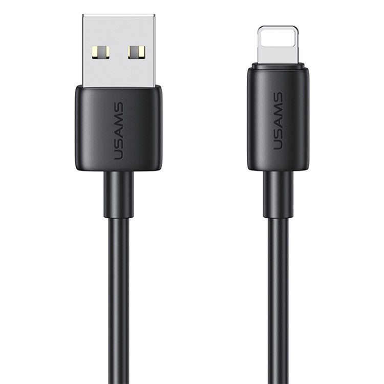 USAMS SJ709 YD Series 1m Charger Cable USB to Lightning 2.4A Fast Charging Data Cord - Black