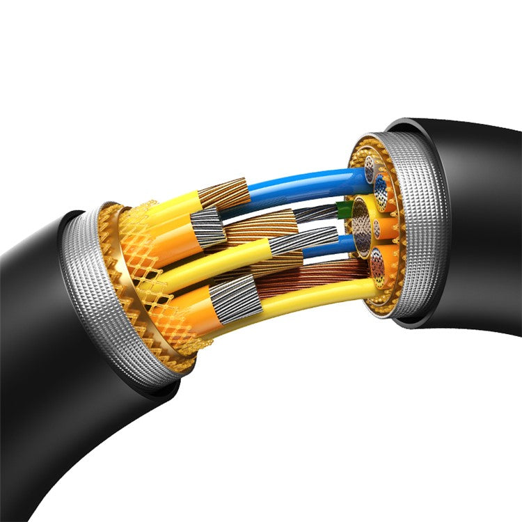 USAMS SJ709 YD Series 1m Charger Cable USB to Lightning 2.4A Fast Charging Data Cord - Black