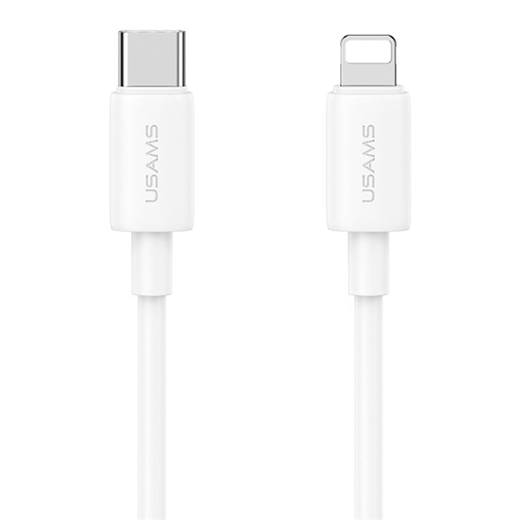 USAMS SJ712 YD Series 30W Fast Charging Data Cable Type-C To Lightning Cable, 1m - White