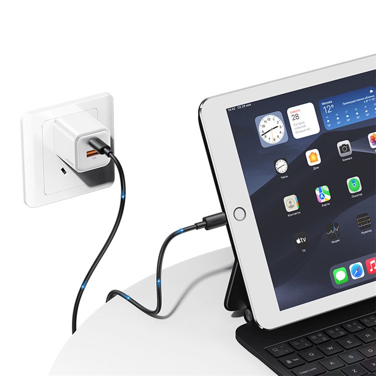 USAMS SJ712 YD Series 30W Fast Charging Data Cable Type-C To Lightning Cable, 1m - White