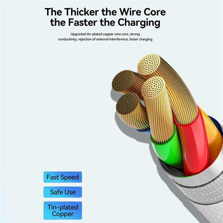 WEKOME WDC-21 1m PD 27W Fast Charging Data Cable USB-C to Lightning Nylon Braided Cord - Purple