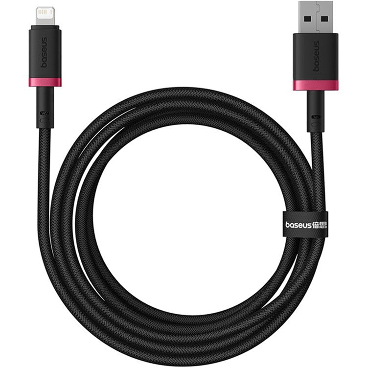 BASEUS New Cafule Series 2.4A Fast Charging Cable USB to iP Data Cord, Length: 2m - Red+Black