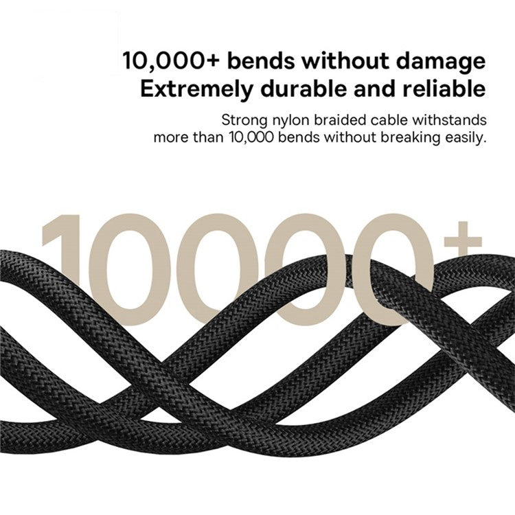 BASEUS New Cafule Series 2.4A Fast Charging Cable USB to iP Data Cord, Length: 1m - Gold+Black