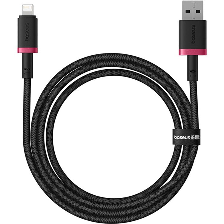 BASEUS New Cafule Series 2.4A Fast Charging Cable USB to iP Data Cord, Length: 1m - Red+Black
