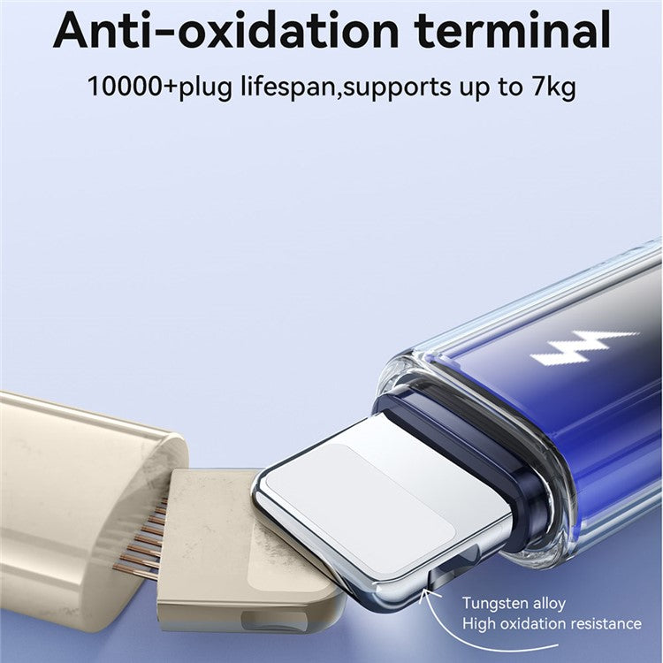 JOYROOM S-A42 1.2m 3A USB-A to Lightning Fast Charging Data Cable Nylon Braided Cord - Black