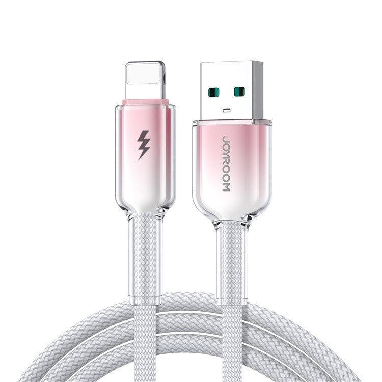 JOYROOM S-A42 1.2m 3A USB-A to Lightning Fast Charging Data Cable Nylon Braided Cord - White