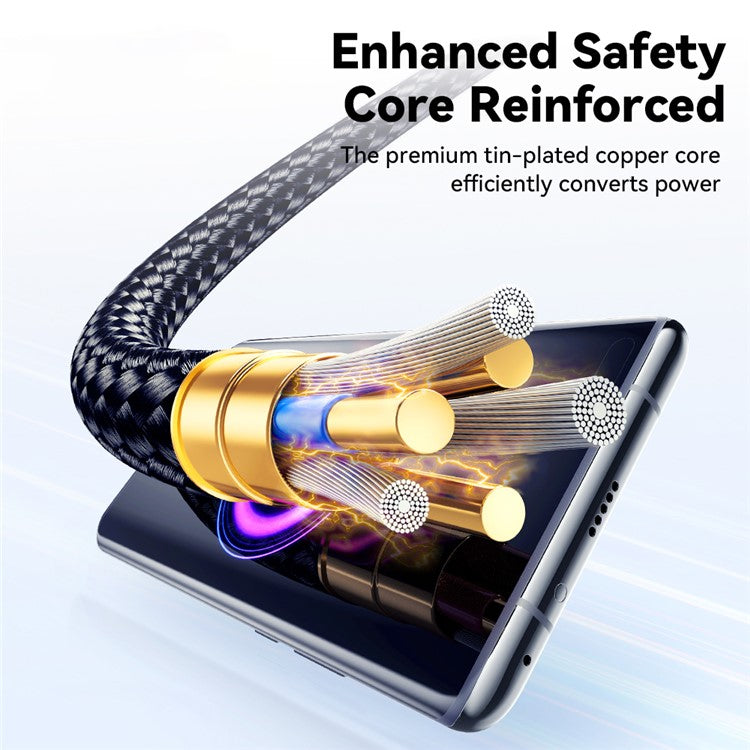 ESSAGER 2m USB-A to Type-C 7A Fully Compatible Digital Display Fast Charging Data Cable