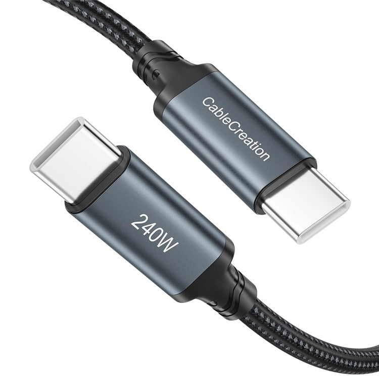 CABLECREATION CC1303 0.91m Type-C to Type-C 240W Fast Charging Braided Data Cable