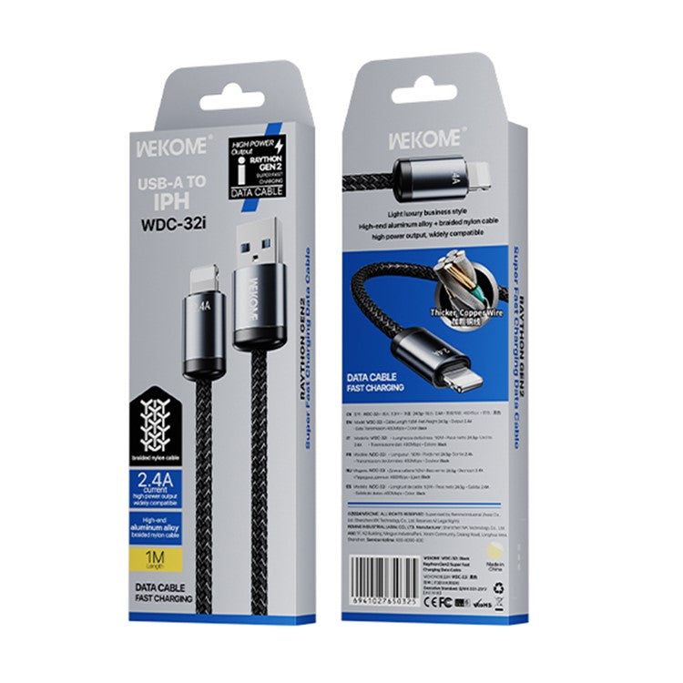 WEKOME WDC-32i USB to Lightning Data Cord Fast Charging 480Mbps Data Cable