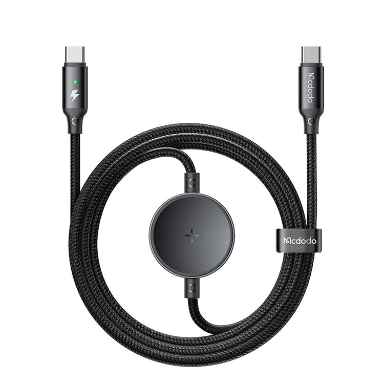 MCDODO CA-4170 1.5m Type-C to Type-C 60W Charging Cable with Wireless Charger for Samsung Watch