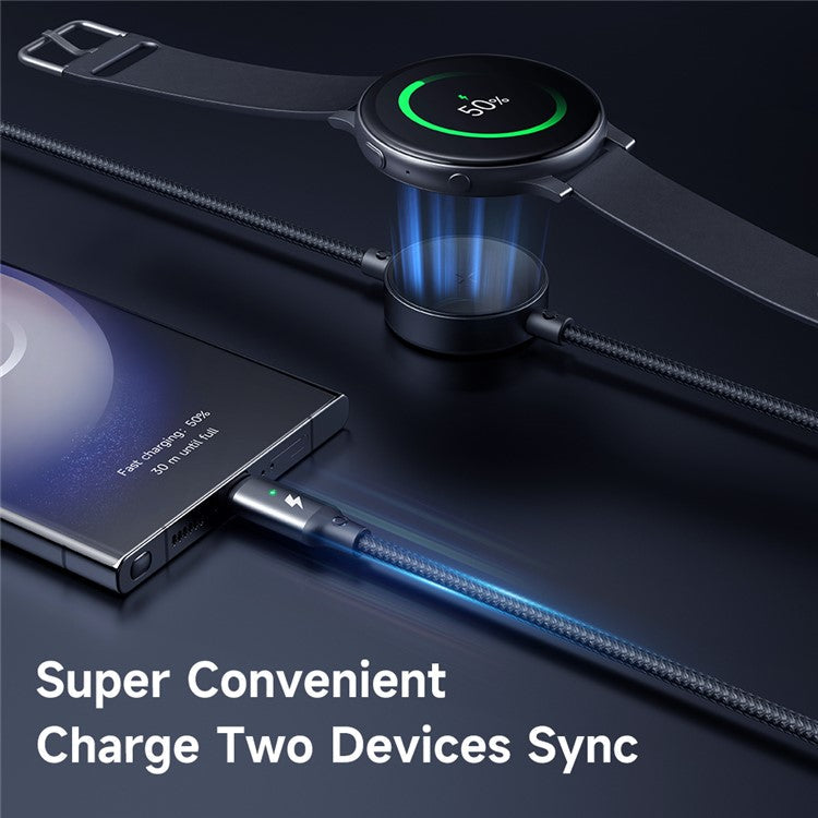 MCDODO CA-4170 1.5m Type-C to Type-C 60W Charging Cable with Wireless Charger for Samsung Watch