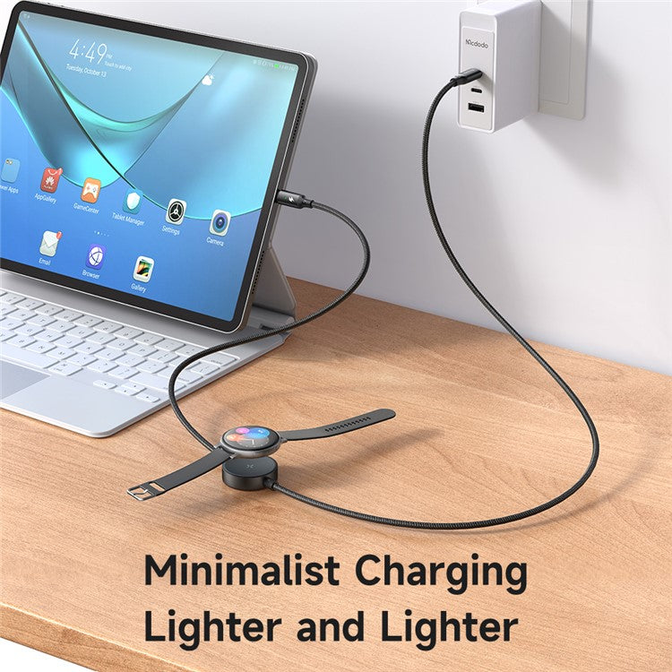 MCDODO CA-4170 1.5m Type-C to Type-C 60W Charging Cable with Wireless Charger for Samsung Watch
