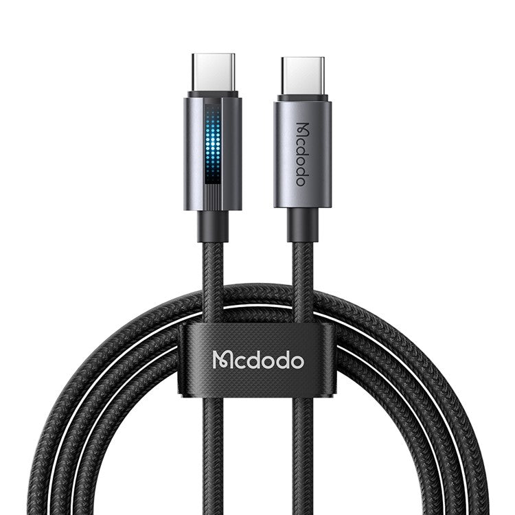 MCDODO CA-5740 1.2m Type-C to Type-C 100W Charging Data Cable with Breathing Light