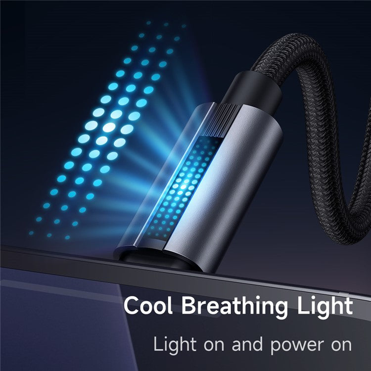 MCDODO CA-5740 1.2m Type-C to Type-C 100W Charging Data Cable with Breathing Light