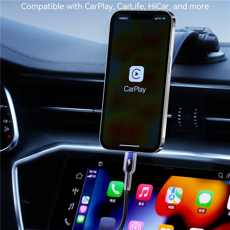 JOYROOM S-A43 1.5m Spring Coiled Cable USB-A to Lightning 3A Fast Charging Cord - Black