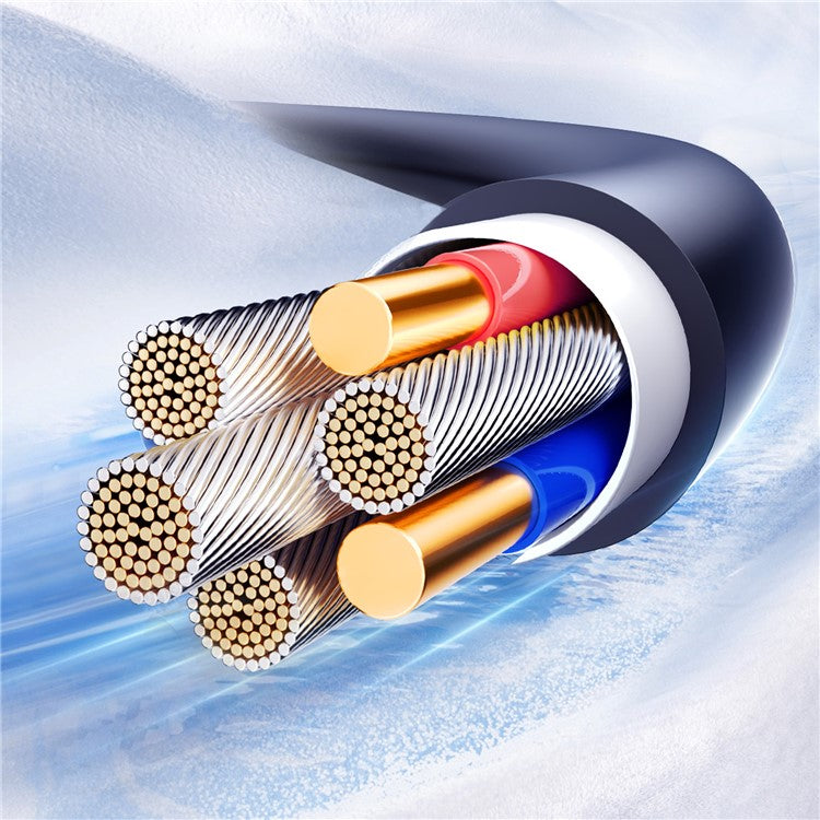 JOYROOM S-A43 1.5m Spring Coiled Cable USB-A to Lightning 3A Fast Charging Cord - Black