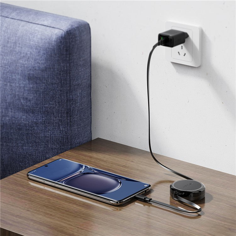 ACEFAST C13-03 0.8m USB-C to USB-C 60W Charging Cable Dual-Way Retractable Data Cable