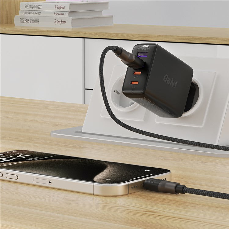 ACEFAST C10-04 1.2m USB-A to USB-C 3A Charging Cable Data Transfer Braided Silicone Cable