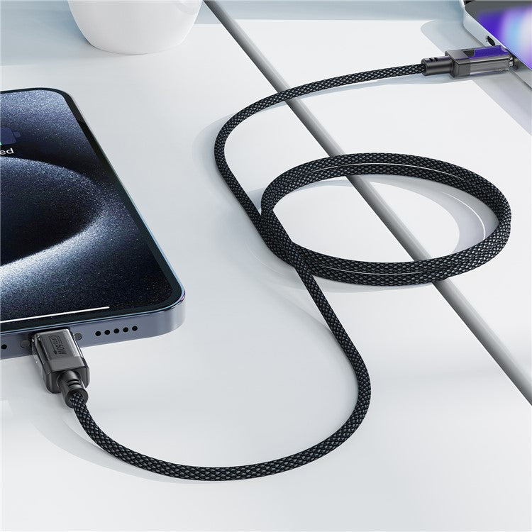 ACEFAST C12-03 1.2m USB-C to USB-C 60W Fast Charging Cable Clear Connector Braided Data Cable