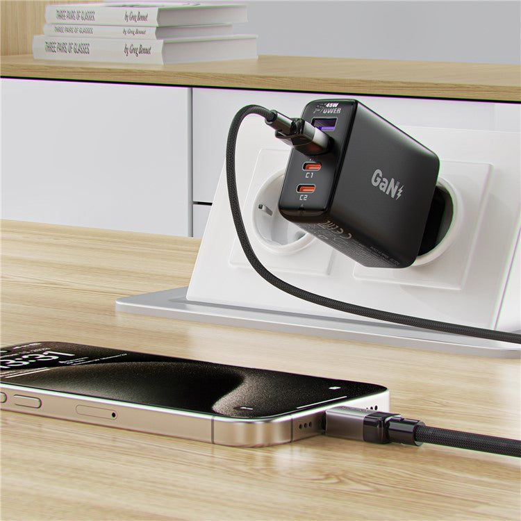 ACEFAST C9-04 1.2m USB-A to USB-C 3A Fast Charging Cable Braided Data Cord