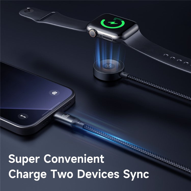 MCDODO CA-2200 1.2m Type-C to Type-C 60W Charging Cable with Wireless Charger for Apple Watch