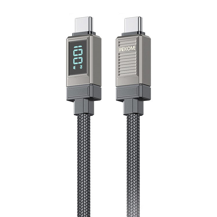 WEKOME WDC-41 Raython Series Type-C to Type-C 100W Super Fast Charging Data Cable with Smart Digital Display
