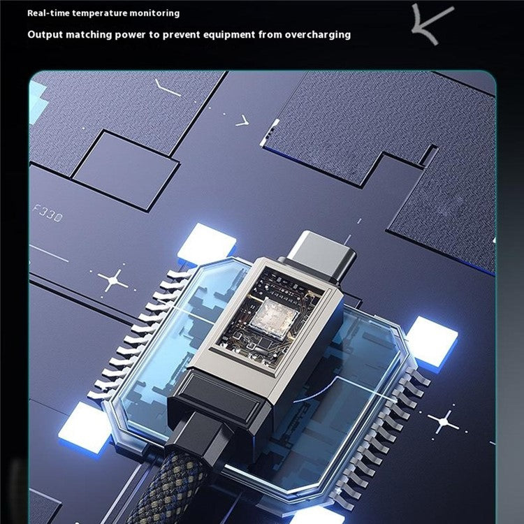 WEKOME WDC-39 Raython Series USB to Type-C 66W Super Fast Charging Data Cable with Smart Digital Display