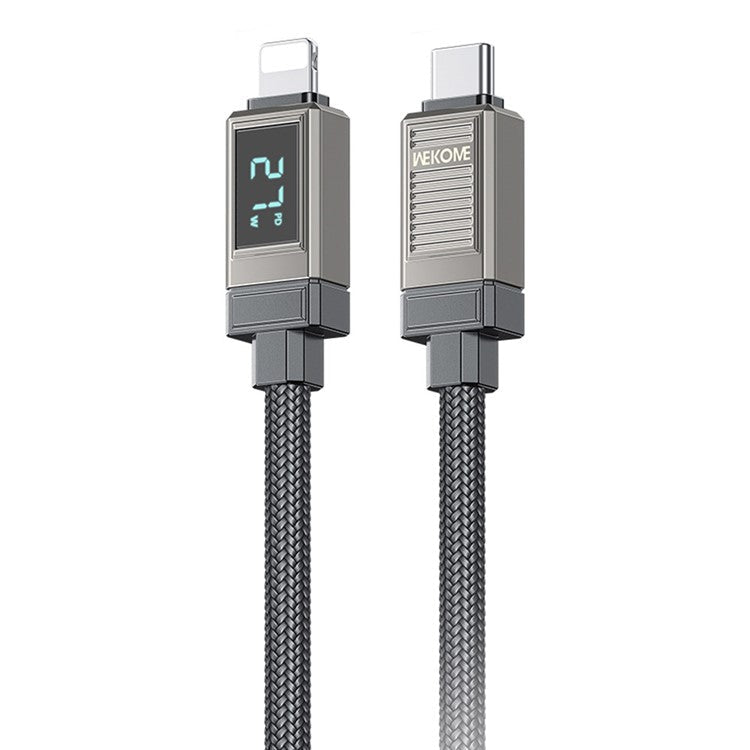 WEKOME WDC-40 Raython Series Type-C to Lightning PD 27W Super Fast Charging Data Cable with Smart Digital Display