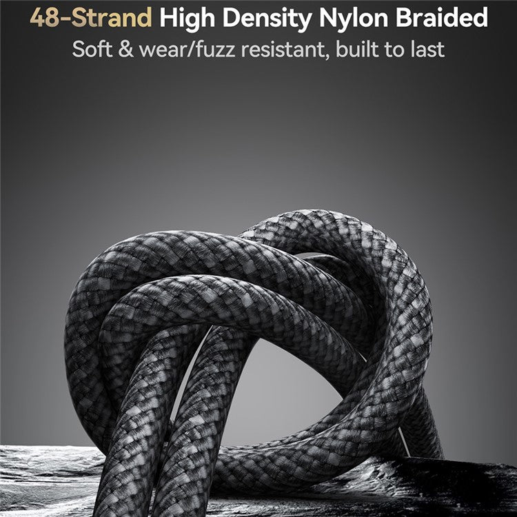 JOYROOM S-A50 1.2m Type-C to Lightning 30W Fast Charging Data Cable with Magnetic Cable Holder - Dark Grey