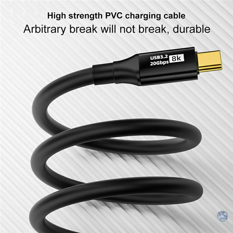 5m USB 3.2 Type-C PD 100W Fast Charging Cable 20Gbps Transmission 8K / 60Hz Screen Projection Wire