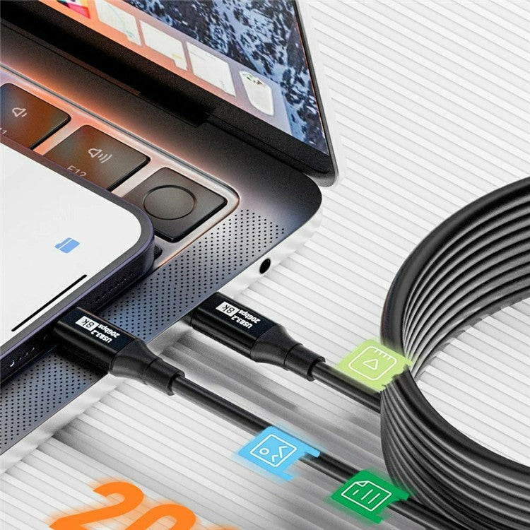 5m USB 3.2 Type-C PD 100W Fast Charging Cable 20Gbps Transmission 8K / 60Hz Screen Projection Wire