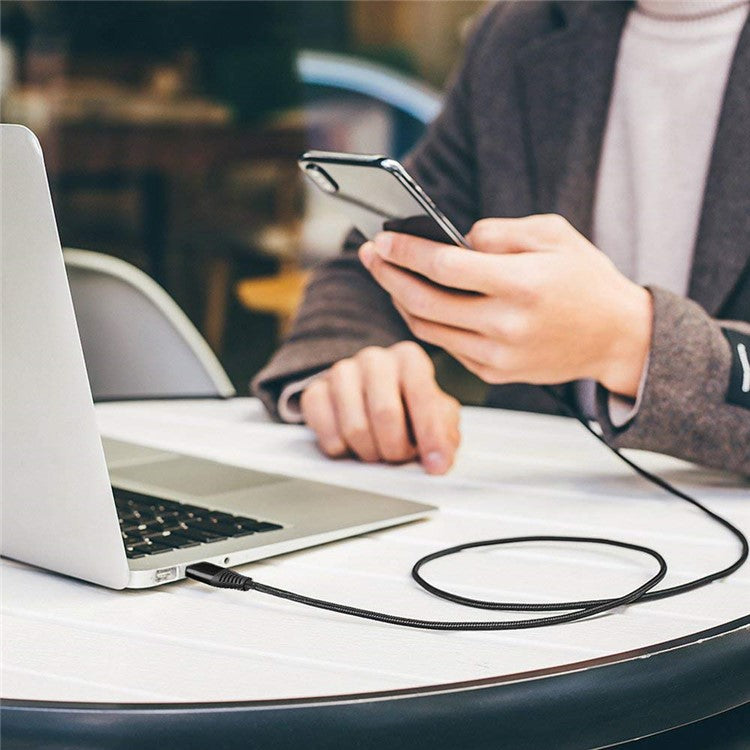 For iPhone 15 Series USB 3.0 to USB-C Fast Charging Nylon Braid Charging Cable, 1.2m - Black