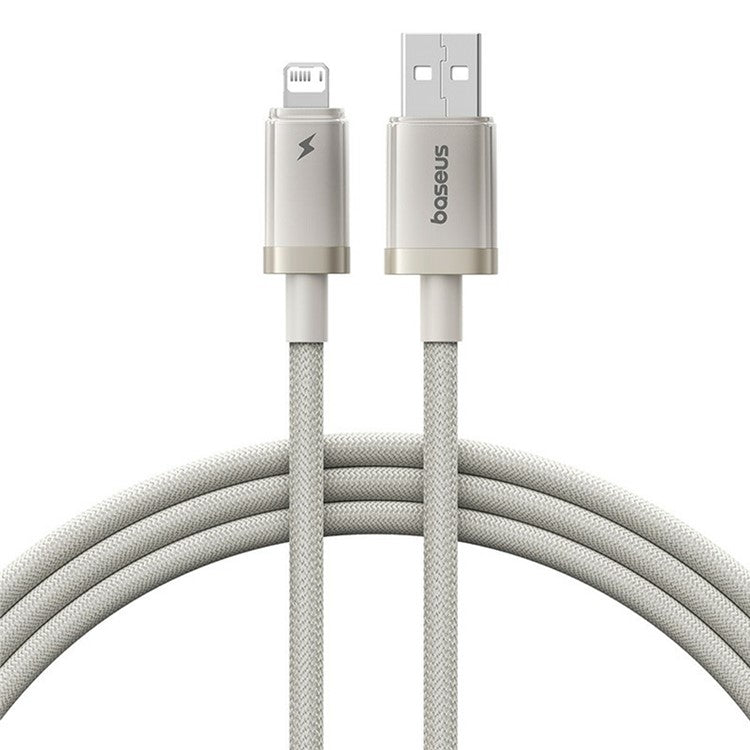 BASEUS 2m Titanium Alloy 2.4A Fast Charging Cable USB-A to iP Nylon Braided Wire