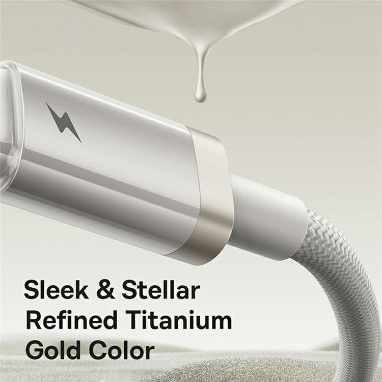 BASEUS 2m Titanium Alloy 2.4A Fast Charging Cable USB-A to iP Nylon Braided Wire