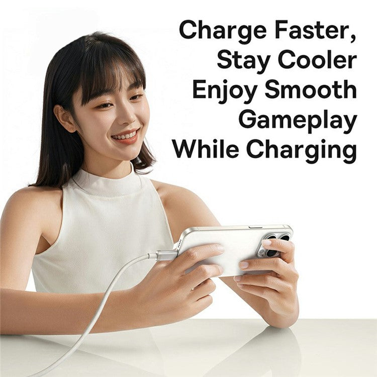 BASEUS 2m Titanium Alloy 20W Fast Charging USB-C to iP Data Cable Nylon Braided Wire