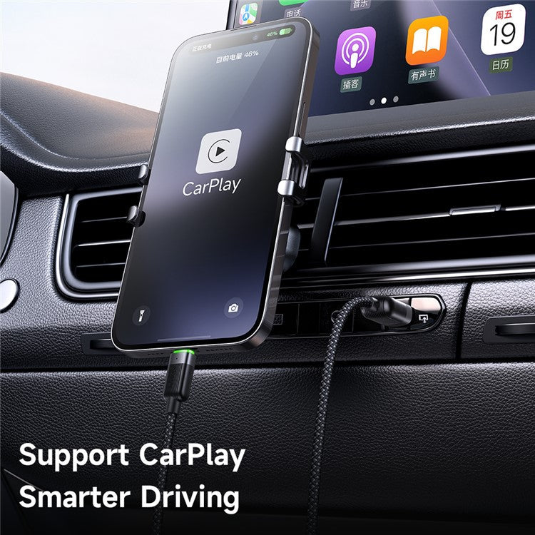 MCDODO CA-6000 1.2m USB-A to Lightning Magnetic Charging Cable Self-Winding Data Cord