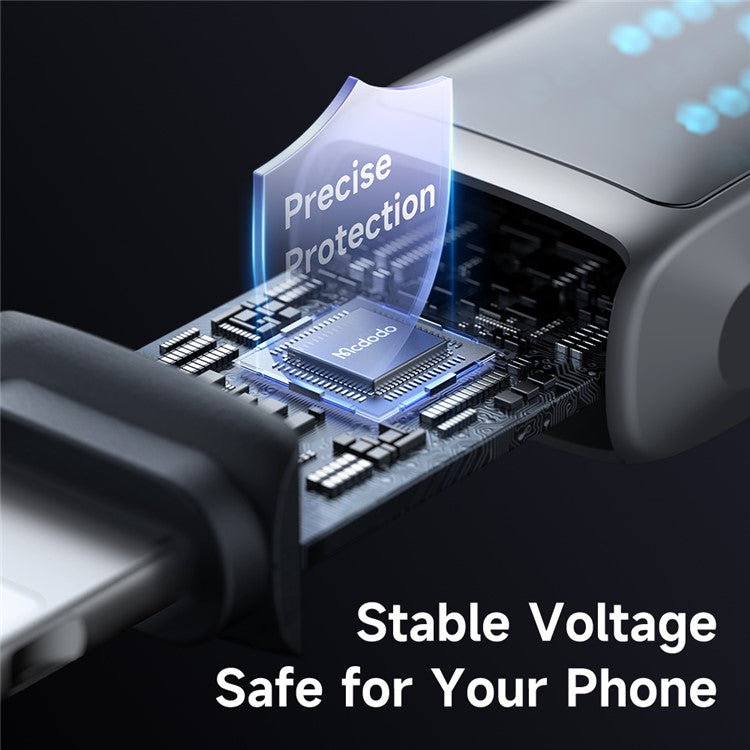 MCDODO CA-5250 1.2m USB-A to Lightning 3A Cable Charging Speed Visible Data Cord